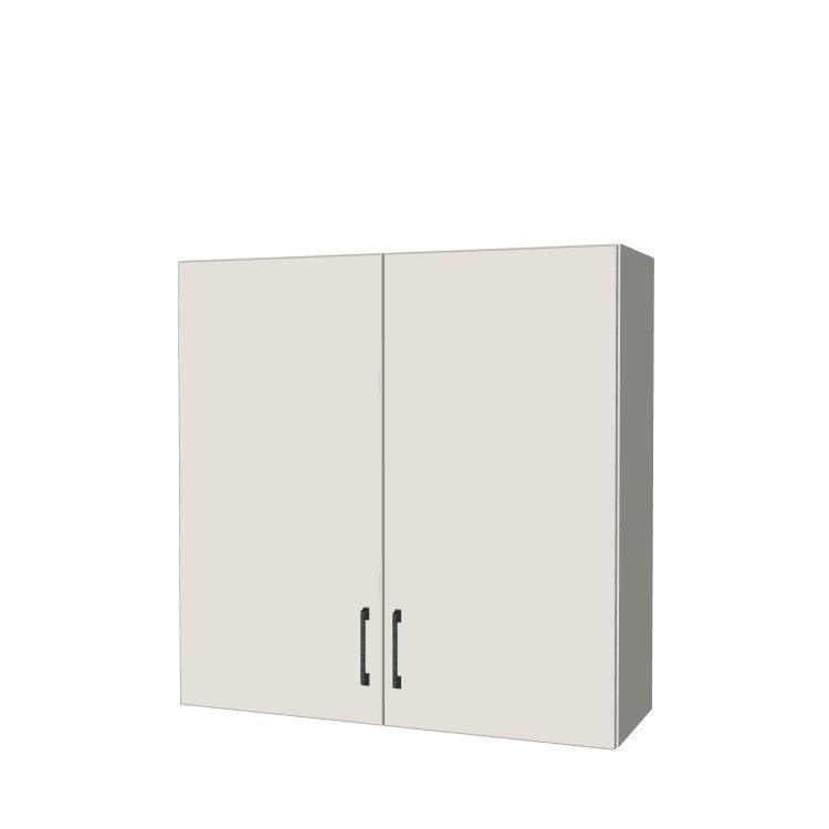 36" Wide x 36" High Wall Cabinet - (White Melamine Boxes - Flat Panel Doors)