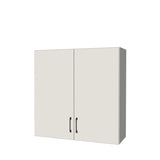 36" Wide x 36" High Wall Cabinet - (White Melamine Boxes - Flat Panel Doors)