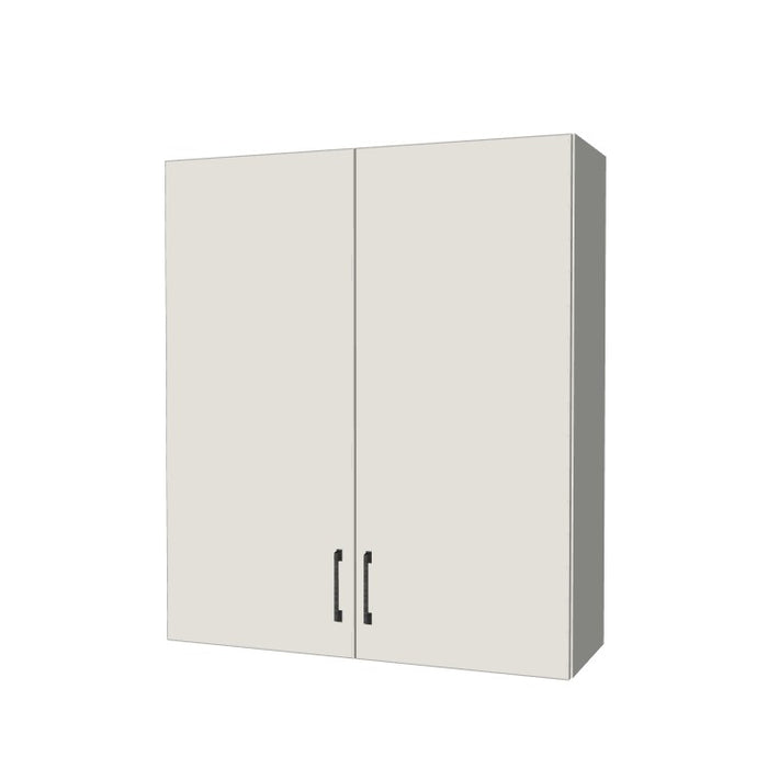 36" Wide x 42" High Wall Cabinet - (White Melamine Boxes - Flat Panel Doors)