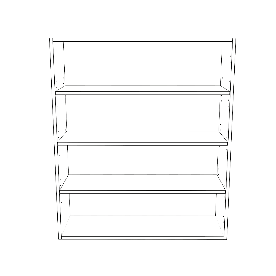 36" Wide x 42" High Wall Cabinet - Thermofoil Doors