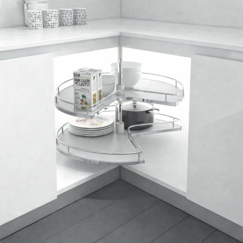 INOXA Pie Shape Lazy Susan Height Adjustable for 33" Wide and Above (XLS 328)