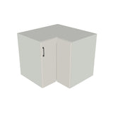 37x37" L Shape Base Corner Cabinet - (White Melamine Boxes - Flat Panel Doors)