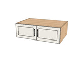 38" Wide x 12" High x 24" Deep Fridge/Stove Cabinet - (Hardrock Maple Melamine Boxes - Painted Doors)