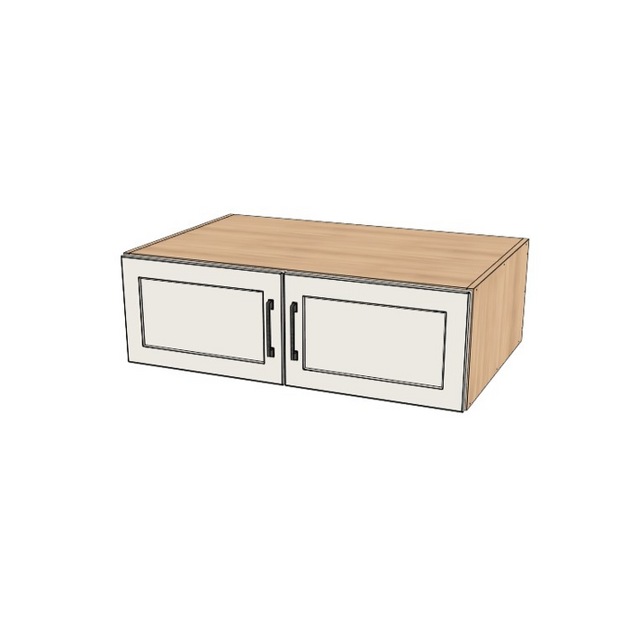 38" Wide x 12" High x 24" Deep Fridge/Stove Cabinet - (Ply Wood Boxes - Thermofoil Doors)