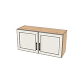 38" Wide x 18" High Fridge/Stove Cabinet - (Hardrock Maple Melamine Boxes - Painted Doors)