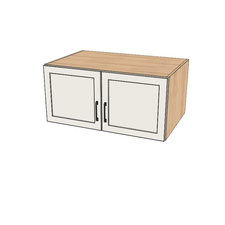 38" Wide x 18" High x 24" Deep Fridge/Stove Cabinet - (Hardrock Maple Melamine Boxes - Painted Doors)