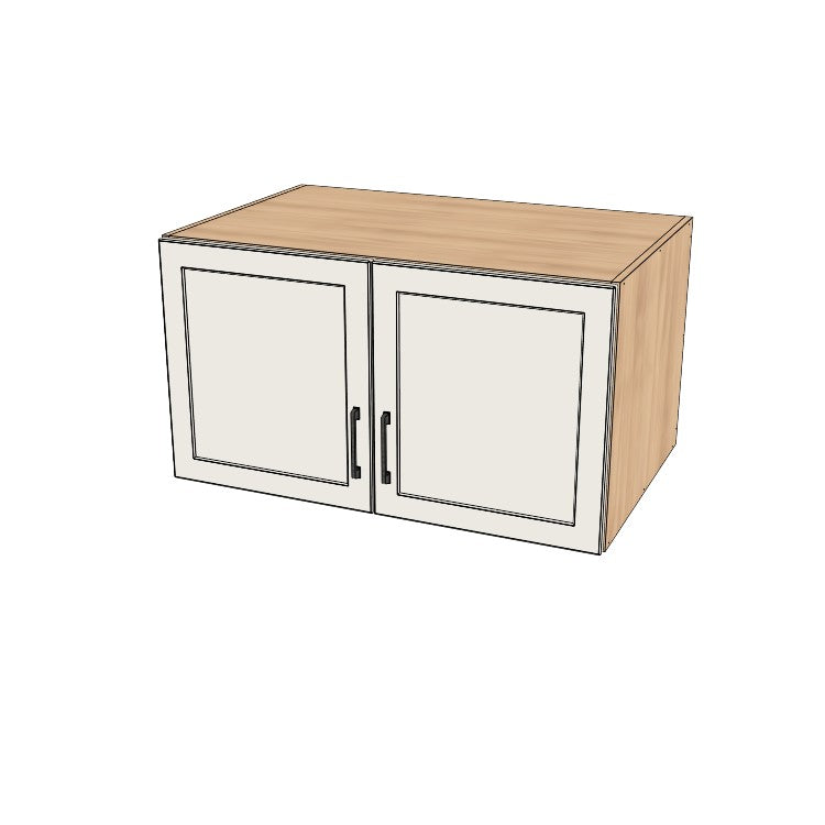 38" Wide x 21" High x 24" Deep Fridge/Stove Cabinet - (Hardrock Maple Melamine Boxes - Painted Doors)