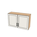 38" Wide x 24" High Fridge/Stove Cabinet - (Hardrock Maple Melamine Boxes - Thermofoil Doors)