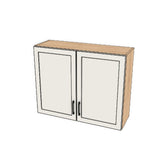 38" Wide x 30" High Fridge/Stove Cabinet - (Hardrock Maple Melamine Boxes - Thermofoil Doors)