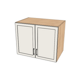 38" Wide x 30" High x 24" Deep Fridge/Stove Cabinet - (Hardrock Maple Melamine Boxes - Thermofoil Doors)