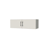 38" Wide x 12" High Fridge/Stove Cabinet - (White Melamine Boxes - Flat Panel Doors)