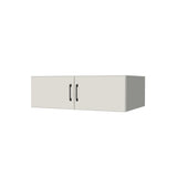38" Wide x 12" High x 24" Deep Fridge/Stove Cabinet - (White Melamine Boxes - Flat Panel Doors)