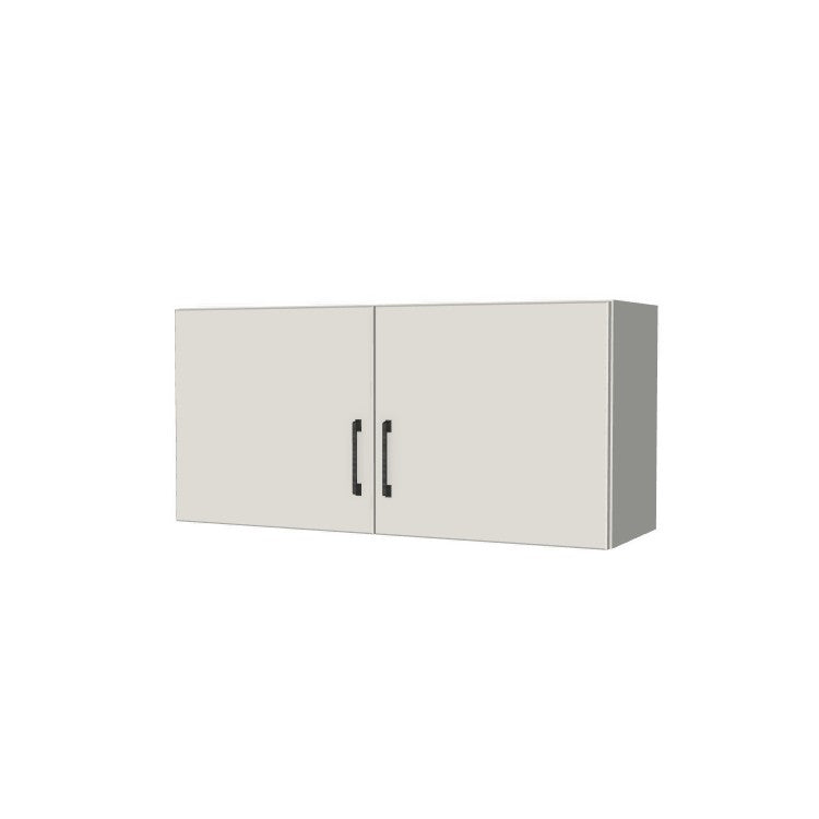 38" Wide x 18" High Fridge/Stove Cabinet - (White Melamine Boxes - Flat Panel Doors)