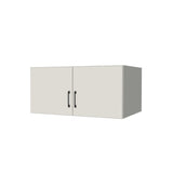 38" Wide x 18" High x 24" Deep Fridge/Stove Cabinet - (White Melamine Boxes - Flat Panel Doors)