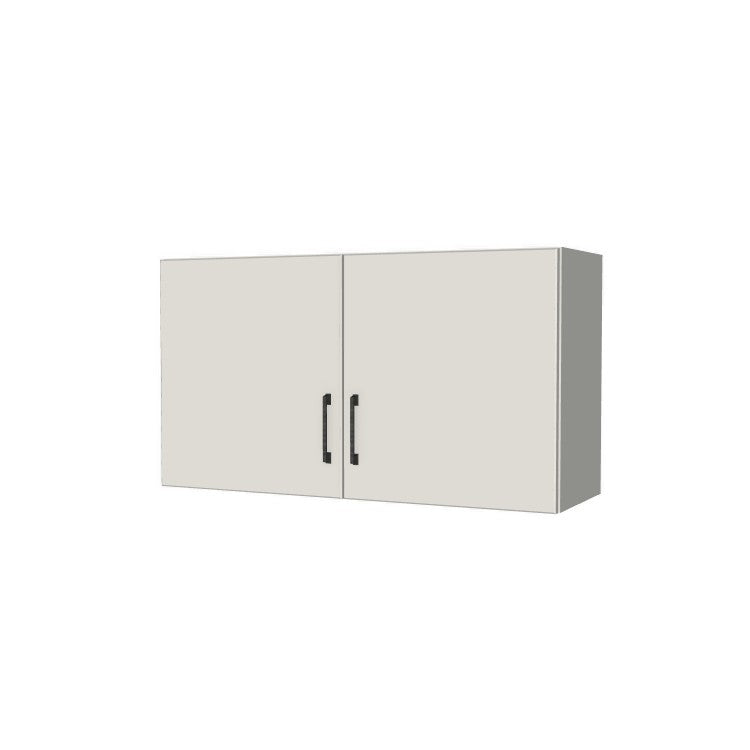 38" Wide x 21" High Fridge/Stove Cabinet - (White Melamine Boxes - Flat Panel Doors)