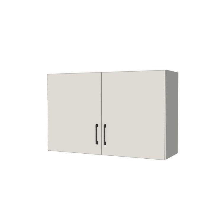 38" Wide x 24" High Fridge/Stove Cabinet - (White Melamine Boxes - Flat Panel Doors)