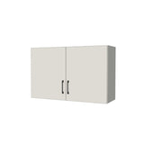 38" Wide x 24" High Fridge/Stove Cabinet - (White Melamine Boxes - Flat Panel Doors)