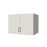 38" Wide x 27" High x 24" Deep Fridge/Stove Cabinet - (White Melamine Boxes - Flat Panel Doors)