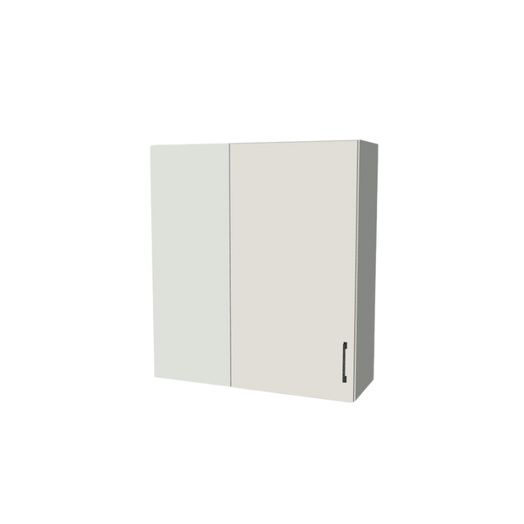 34" Wide 38" High Blind Corner Wall Cabinet - Door on Right/Left Side - (White Melamine Boxes - Flat Panel Doors)