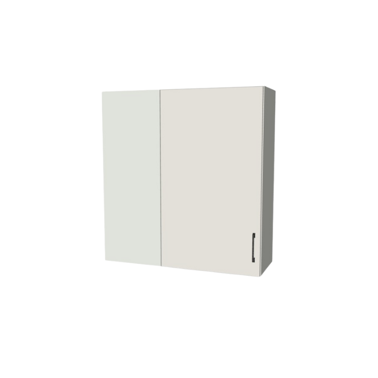 36" Wide 38" High Blind Corner Wall Cabinet - Door on Right/Left Side - (White Melamine Boxes - Flat Panel Doors)