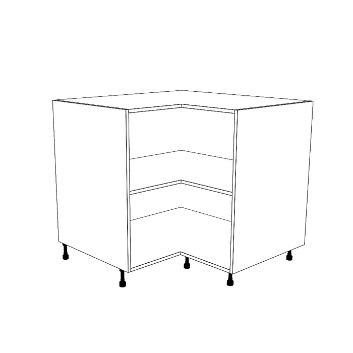 38x38" L Shape Base Corner Cabinet - Thermofoil Doors