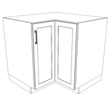 38x38" L Shape Base Corner Cabinet - Painted Doors