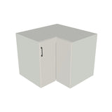 38x38" L Shape Base Corner Cabinet - (White Melamine Boxes - Flat Panel Doors)