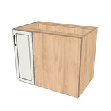 39" Blind Corner Base Cabinet - Door on Right/Left Side - (Hardrock Maple Melamine Boxes - Painted Doors)