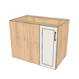 39" Blind Corner Base Cabinet - Door on Right/Left Side - (Hardrock Maple Melamine Boxes - Painted Doors)