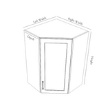CUSTOM - L-Shape Upper Corner Cabinet - Painted Doors