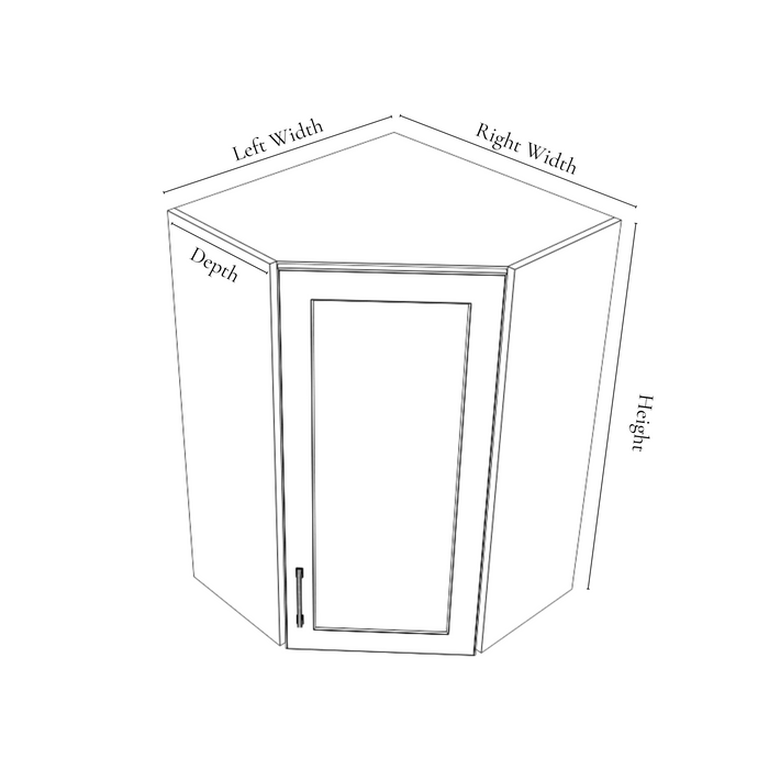 CUSTOM - L-Shape Upper Corner Cabinet - Painted Doors