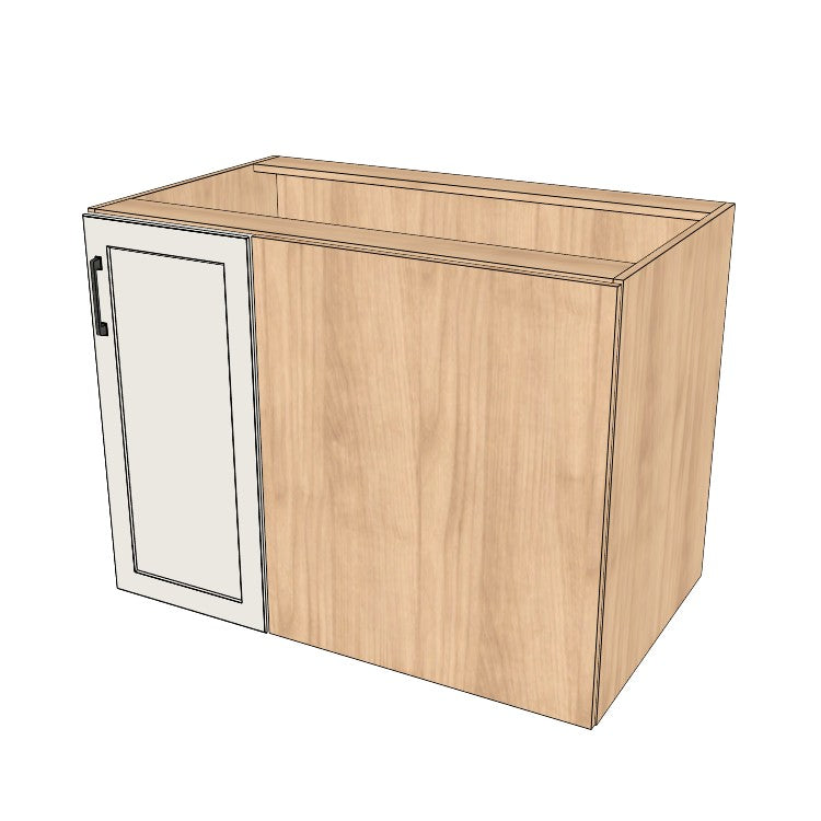 41" Blind Corner Base Cabinet - Door on Right/Left Side - (Hardrock Maple Melamine Boxes - Painted Doors)