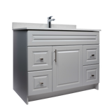 42" MDF - Both Side Draw - Light Grey - Raised Panel Doors
