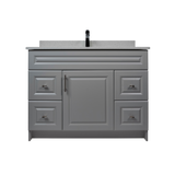 42" MDF - Both Side Draw - Light Grey - Raised Panel Doors