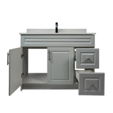 42" MDF - Right Side Draw - Light Grey - Raised Panel Doors