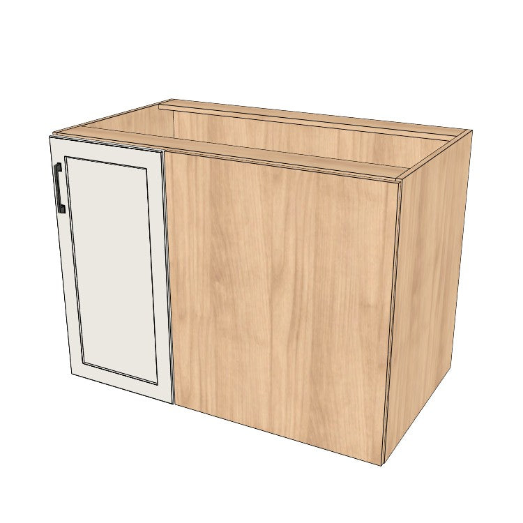 42" Blind Corner Base Cabinet - Door on Right/Left Side - (Hardrock Maple Melamine Boxes - Thermofoil Doors)