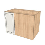 42" Blind Corner Base Cabinet - Door on Right/Left Side - (Hardrock Maple Melamine Boxes - Thermofoil Doors)