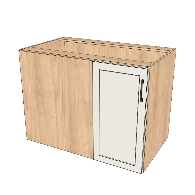 42" Blind Corner Base Cabinet - Door on Right/Left Side - (Hardrock Maple Melamine Boxes - Thermofoil Doors)