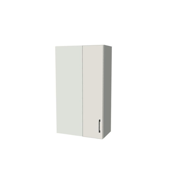 24" Wide 42" High Blind Corner Wall Cabinet - Door on Right/Left Side - (White Melamine Boxes - Flat Panel Doors)