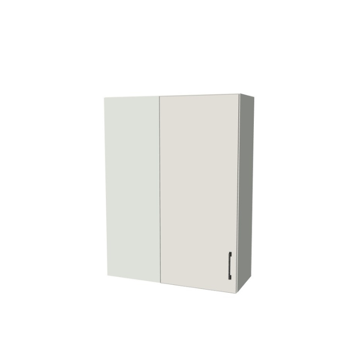 32" Wide 42" High Blind Corner Wall Cabinet - Door on Right/Left Side - (White Melamine Boxes - Flat Panel Doors)