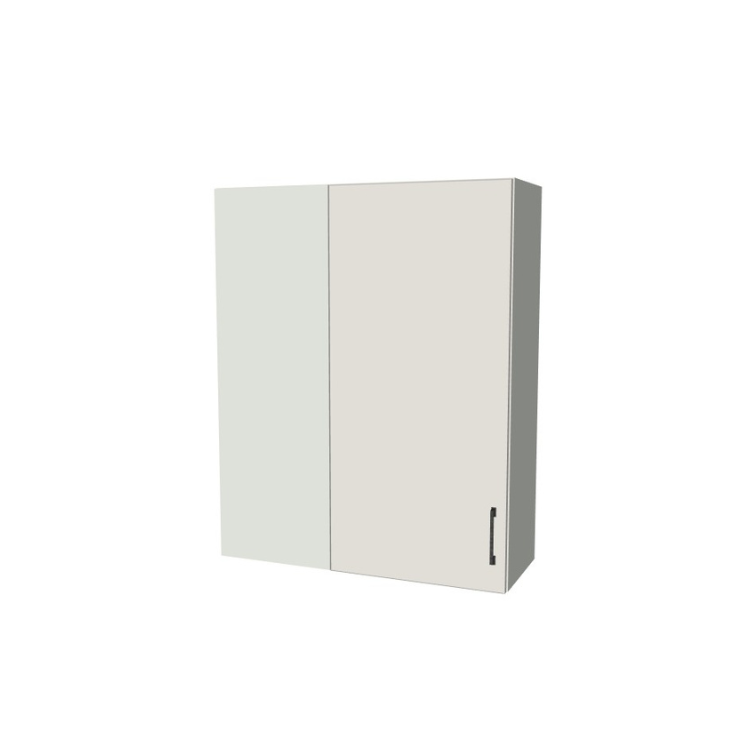 34" Wide 42" High Blind Corner Wall Cabinet - Door on Right/Left Side - (White Melamine Boxes - Flat Panel Doors)