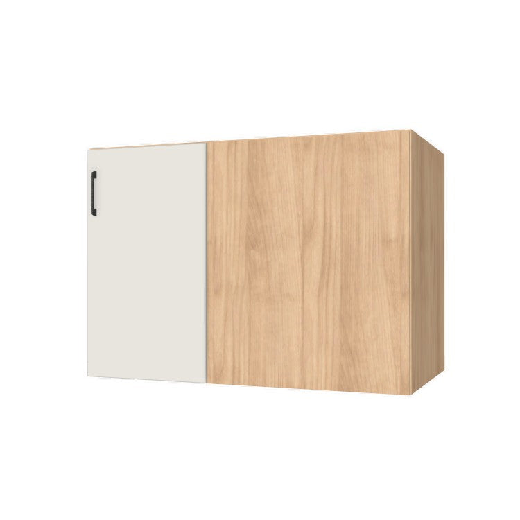 44" Blind Corner Base Cabinet - Door on Right/Left Side - (Hardrock Maple Melamine Boxes - Flat Panel Doors)