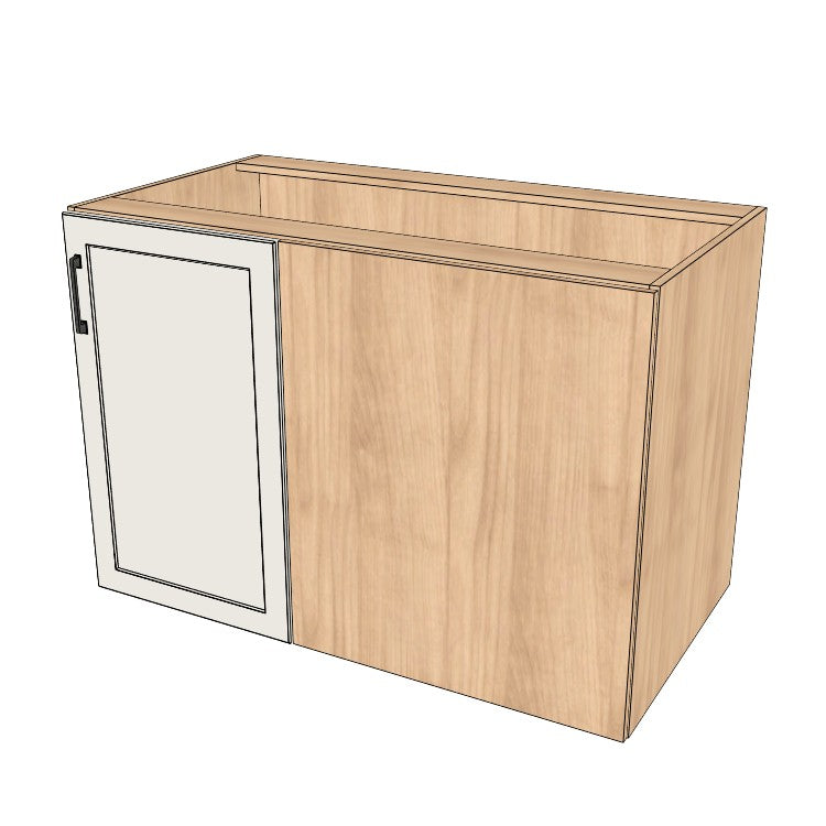 45" Blind Corner Base Cabinet - Door on Right/Left Side - (Hardrock Maple Melamine Boxes - Thermofoil Doors)