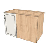 45" Blind Corner Base Cabinet - Door on Right/Left Side - (Hardrock Maple Melamine Boxes - Thermofoil Doors)