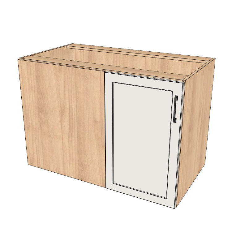 45" Blind Corner Base Cabinet - Door on Right/Left Side - (Hardrock Maple Melamine Boxes - Thermofoil Doors)