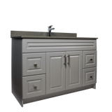48" MDF - Both Side Draw - Light Grey - Raised Panel Doors