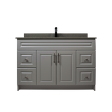 48" MDF - Both Side Draw - Light Grey - Raised Panel Doors