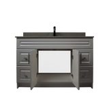 48" MDF - Both Side Draw - Light Grey - Raised Panel Doors