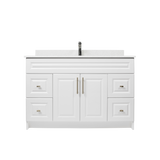 48" MDF - Both Side Draw - White - Raised Panel Doors