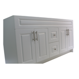 60" MDF - Double Sink - Light Grey - Raised Panel Doors